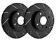 SP Performance Slotted Rotors with Black ZRC Coated; Front Pair (16-24 Camaro SS w/ 4-Piston Front Calipers)