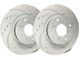 SP Performance Diamond Slot Rotors with Gray ZRC Coating; Front Pair (08-14 Challenger SRT8; 15-16 Challenger Scat Pack; 2017 Challenger R/T 392; 18-23 Challenger w/ 4-Piston Front Calipers)