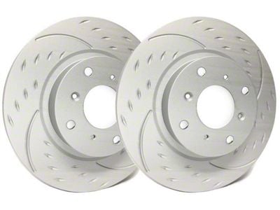 SP Performance Diamond Slot Rotors with Gray ZRC Coating; Front Pair (06-14 Charger SRT8; 15-17 Charger Scat Pack; 2017 Charger R/T 392; 18-23 Charger w/ 4-Piston Front Calipers)