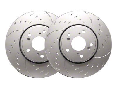 SP Performance Diamond Slot Rotors with Silver ZRC Coated; Front Pair (15-23 Charger Pursuit)
