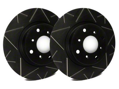 SP Performance Peak Series Slotted Rotors with Black ZRC Coated; Front Pair (15-23 Charger Pursuit)