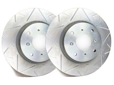 SP Performance Peak Series Slotted Rotors with Silver Zinc Plating; Front Pair (06-14 Charger w/ Dual Piston Front Calipers; 15-17 Charger Daytona, R/T, AWD SE, AWD SXT; 18-23 Charger w/ Dual Piston Front Calipers)