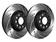 SP Performance Cross-Drilled and Slotted Rotors with Black ZRC Coated; Rear Pair (14-19 Corvette C7 Stingray w/ Standard JL9 Brake Package)