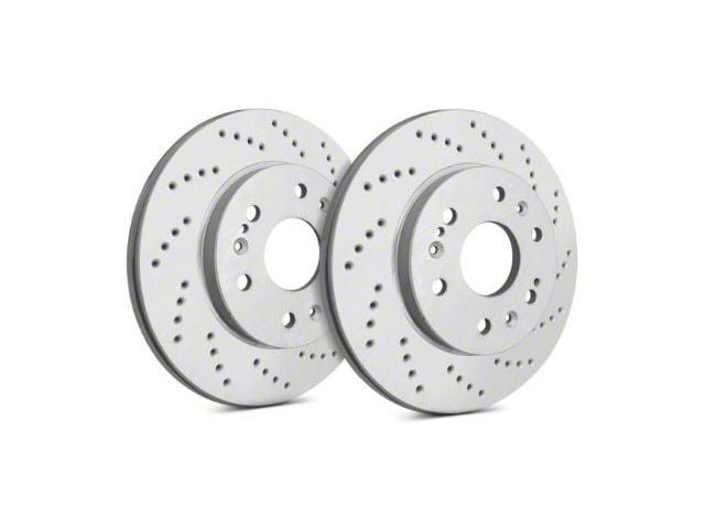 SP Performance Cross-Drilled Rotors with Gray ZRC Coating; Front Pair (11-14 GT Brembo; 12-13 BOSS 302; 07-12 GT500)