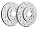 SP Performance Cross-Drilled Rotors with Gray ZRC Coating; Front Pair (11-14 GT Brembo; 12-13 BOSS 302; 07-12 GT500)