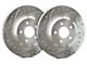 SP Performance Cross-Drilled and Slotted Rotors with Silver ZRC Coated; Front Pair (15-23 Mustang GT w/o Performance Pack, EcoBoost w/ Performance Pack)