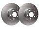 SP Performance Slotted Rotors with Silver ZRC Coated; Rear Pair (90-93 5.0L Mustang)