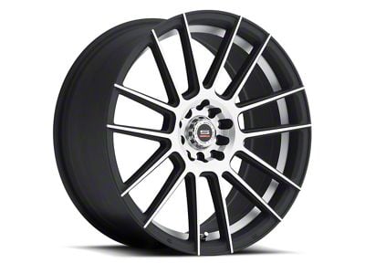 Spec-1 SP-21 Matte Black and Machined Wheel; 18x8; 38mm Offset (16-24 Camaro, Excluding SS w/ 6-Piston Front Calipers & ZL1)