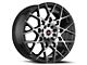 Spec-1 SP-52 Gloss Black and Machined Wheel; 18x8; 38mm Offset (16-24 Camaro, Excluding SS w/ 6-Piston Front Calipers & ZL1)