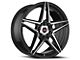 Spec-1 SP-54 Gloss Black and Machined Wheel; 18x8; 38mm Offset (16-24 Camaro, Excluding SS w/ 6-Piston Front Calipers & ZL1)