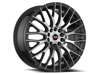 Spec-1 SP-55 Gloss Black and Machined Wheel; 18x8; 38mm Offset (10-15 Camaro, Excluding ZL1)