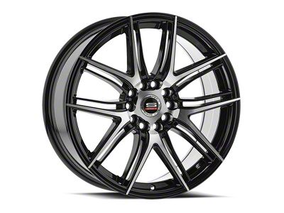 Spec-1 SP-56 Gloss Black and Machined Wheel; 20x8.5; 38mm Offset (10-15 Camaro, Excluding ZL1)