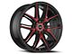 Spec-1 SP-56 Gloss Black and Red Machined Wheel; 20x8.5; 38mm Offset (10-15 Camaro, Excluding ZL1)