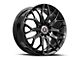 Spec-1 SP-57 Gloss Black Wheel; 18x8; 38mm Offset (16-24 Camaro, Excluding SS w/ 6-Piston Front Calipers & ZL1)