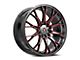 Spec-1 SP-59 Gloss Black and Red Machined Wheel; 18x8; 38mm Offset (10-15 Camaro, Excluding ZL1)