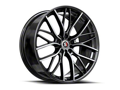 Spec-1 SP-61 Gloss Black and Machined Wheel; 20x8.5; 38mm Offset (10-15 Camaro, Excluding ZL1)