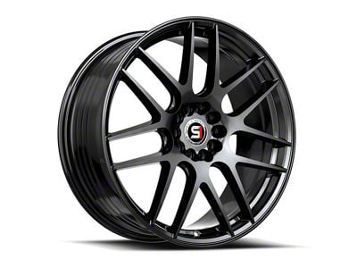 Spec-1 SP-65 Gloss Black Wheel; 18x8; 34mm Offset (16-24 Camaro, Excluding SS w/ 6-Piston Front Calipers & ZL1)