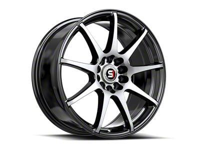 Spec-1 SP-67 Gloss Black and Machined Wheel; 18x8; 38mm Offset (16-24 Camaro, Excluding SS w/ 6-Piston Front Calipers & ZL1)