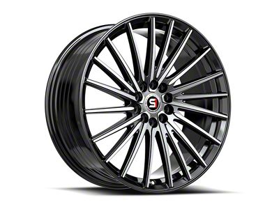 Spec-1 SP-68 Gloss Black and Machined Wheel; 20x8.5; 38mm Offset (10-15 Camaro, Excluding ZL1)