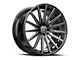 Spec-1 SP-69 Gloss Black and Milled Wheel; 18x8; 38mm Offset (16-24 Camaro, Excluding SS w/ 6-Piston Front Calipers & ZL1)