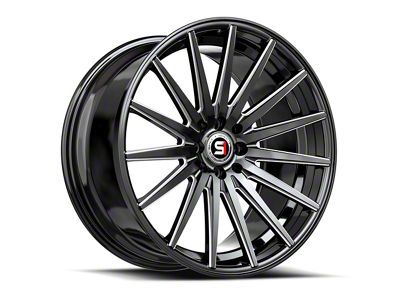 Spec-1 SP-69 Gloss Black and Milled Wheel; 20x8.5; 38mm Offset (10-15 Camaro, Excluding ZL1)