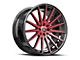 Spec-1 SP-69 Gloss Black and Red Machined Wheel; 19x8.5; 38mm Offset (16-24 Camaro, Excluding SS w/ 6-Piston Front Calipers & ZL1)