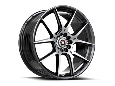 Spec-1 SP-71 Gloss Black and Machined Wheel; 20x8.5; 38mm Offset (16-24 Camaro, Excluding SS w/ 6-Piston Front Calipers & ZL1)