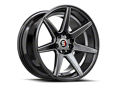 Spec-1 SP-73 Gloss Black Milled and Undercut Wheel; 18x8; 38mm Offset (10-15 Camaro, Excluding ZL1)