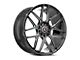 Spec-1 SP-78 Gloss Black and Milled Wheel; 18x8; 35mm Offset (16-24 Camaro, Excluding SS w/ 6-Piston Front Calipers & ZL1)