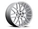 Spec-1 SPL-001 Silver and Brushed Wheel; 22x9; 15mm Offset (16-24 Camaro, Excluding SS w/ 6-Piston Front Calipers & ZL1)