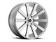 Spec-1 SPL-002 Silver and Brushed Wheel; 22x9; 15mm Offset (16-24 Camaro, Excluding SS w/ 6-Piston Front Calipers & ZL1)