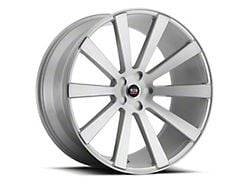 Spec-1 SPL-002 Silver and Brushed Wheel; Rear Only; 24x9; 15mm Offset (16-24 Camaro, Excluding SS w/ 6-Piston Front Calipers & ZL1)