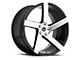 Spec-1 SPM-80 Gloss Black and Machined Wheel; Rear Only; 22x10.5; 38mm Offset (16-24 Camaro, Excluding SS w/ 6-Piston Front Calipers & ZL1)