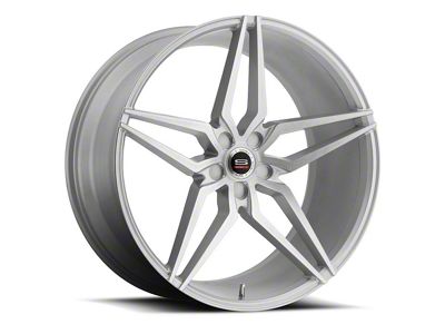 Spec-1 SPM-81 Silver and Brushed Wheel; 20x9; 32mm Offset (16-24 Camaro, Excluding SS w/ 6-Piston Front Calipers & ZL1)