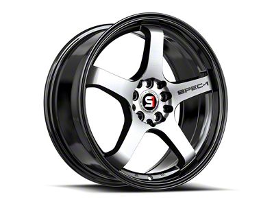 Spec-1 SPT-31 Gloss Black and Machined Wheel; 20x9; 38mm Offset (10-15 Camaro, Excluding ZL1)