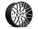 Spec-1 SPL-001 Gloss Black and Brushed Wheel; Rear Only; 24x9; 15mm Offset (08-23 RWD Challenger, Excluding SRT Hellcat & Widebody)