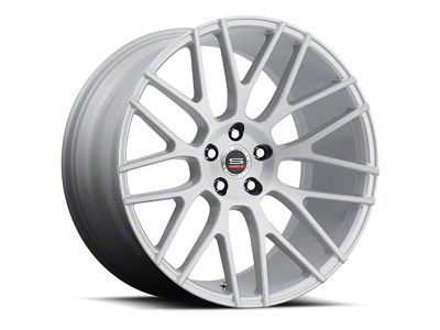 Spec-1 SPL-001 Silver and Brushed Wheel; Rear Only; 24x9; 15mm Offset (08-23 RWD Challenger, Excluding SRT Hellcat & Widebody)