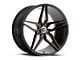 Spec-1 SPM-81 Gloss Black and Red Machined Wheel; 22x9; 15mm Offset (08-23 RWD Challenger, Excluding SRT Hellcat & Widebody)