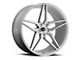 Spec-1 SPM-81 Silver and Brushed Wheel; 22x9; 15mm Offset (08-23 RWD Challenger, Excluding SRT Hellcat & Widebody)