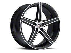 Spec-1 SP-8 Gloss Black and Machined Wheel; Rear Only; 22x10.5; 20mm Offset (06-10 Charger)