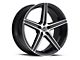 Spec-1 SP-8 Gloss Black and Machined Wheel; 22x9; 15mm Offset (06-10 Charger)