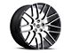 Spec-1 SPL-001 Gloss Black and Brushed Wheel; 22x9; 15mm Offset (11-23 RWD Charger, Excluding Widebody)