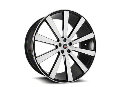 Spec-1 SPL-002 Gloss Black and Brushed Wheel; 22x9; 15mm Offset (11-23 RWD Charger, Excluding Widebody)