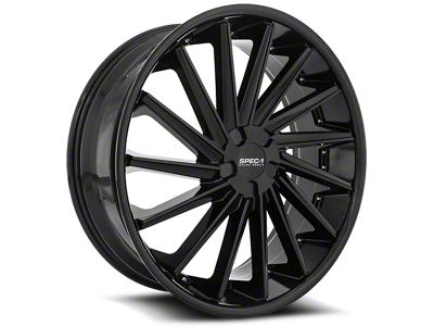 Spec-1 SPL-004 Gloss Black Wheel; Rear Only; 24x9; 15mm Offset (11-23 RWD Charger, Excluding Widebody)