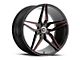 Spec-1 SPM-81 Gloss Black and Red Machined Wheel; 22x9; 15mm Offset (06-10 Charger)