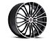 Spec-1 SP-1 Gloss Black and Machined Wheel; 17x7.5; 40mm Offset (94-98 Mustang)