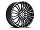 Spec-1 SP-1 Gloss Black and Machined Wheel; 17x7.5; 40mm Offset (99-04 Mustang GT, V6)