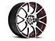 Spec-1 SP-2 Gloss Black and Machined Red Line Wheel; 18x8; 40mm Offset (99-04 Mustang GT, V6)