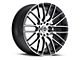 Spec-1 SP-20 Gloss Black and Machined Wheel; 18x8; 38mm Offset (94-98 Mustang)