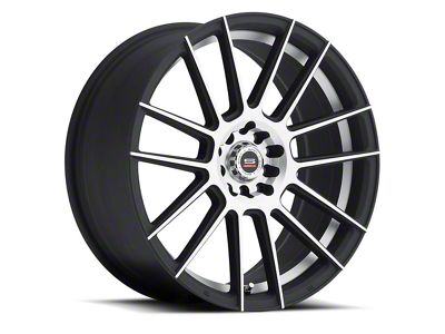 Spec-1 SP-21 Matte Black and Machined Wheel; 17x7.5; 38mm Offset (99-04 Mustang GT, V6)